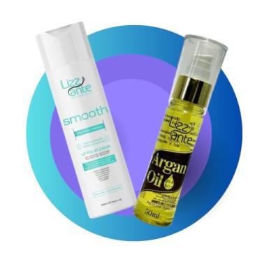 Imagem de Conjunto Smooth + Argan Oil, Kit de Tratamento Profissional para Cabelo, 50ml