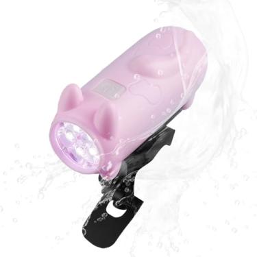 Imagem de Lanterna Dianteira para Bicicleta | LED Impermeável - Luzes de Bicicleta Recarregáveis com Buzina - Para Estrada Montanha Cidade Scooter Elétrico Ciclismo Noturno Segurança