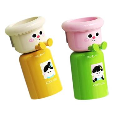 Imagem de Fxzqgnh Suporte para Escova de Dentes, Porta-escova de Dentes, Acessórios, Sem Necessidade de Furar, Organizador de Parede, Prateleira para Enxaguante Bucal P, 2 Peças Verde Amarelo, Tamanho real