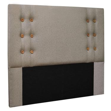 Imagem de Cabeceira Casal 1,40m Genova Linho Rústico Areia