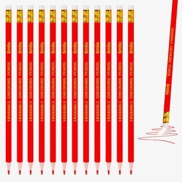 Imagem de Smilo Lápis de cor apagáveis com borrachas – cores vibrantes para desenhar, esboçar, livros de colorir, escola e projetos de arte – Materiais de arte premium para crianças e adultos (12 peças