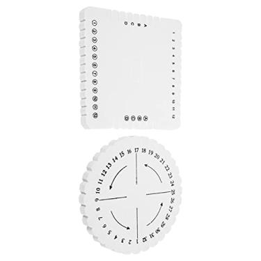 Imagem de Luqeeg Ferramenta de Tecelagem Fácil de Disco Kumihimo para Fazer Pulseiras, 2 Peças de Disco de Cordão Quadrado Redondo Kumihimo para Criações Artesanais, para Artesãos DIY (Círculo e Quadrado)