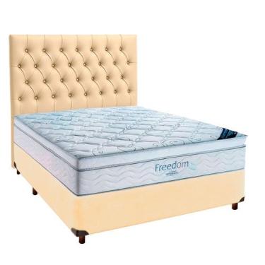 Imagem de Cama Box Begetiza+Colchão Casal Freedom Ortobom + Cabeceira