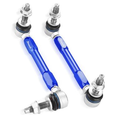 Imagem de Stiueoav K80822 K80823 Elo de barra oscilante ajustável - Elo de extremidade estabilizador frontal de alumínio compatível com 2005-2019 300, 2008-2019 Challenger, carregador 2006-2019, Magnum 2005