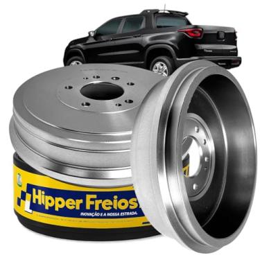 Imagem de Par Tambores Freio HF45B 254mm Compatível com Toro 1.3 1.8 2.4 Traseiro