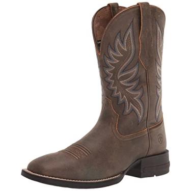 Imagem de Ariat Bota masculina Brander bico quadrado cano médio - marrom, Urso marrom, 9 Big Kid