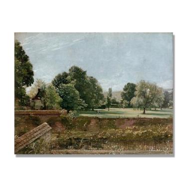 Imagem de NHLDZYH Impressão em tela estilo John Constable, (paisagem 24), painel de tela de paisagem romântica, decoração de parede com tema de natureza para quarto ou escritório. Somente tela de 40 x 50 cm