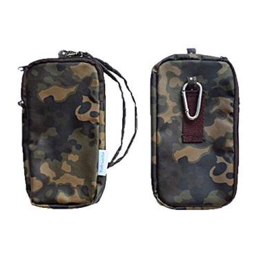 Imagem de Bolsa esportiva para smartphone Tainada universal, multifuncional, duas bolsas com zíper, bolsa de transporte para iPhone 15/14 Pro Max, 15 Plus; Samsung Galaxy S24, S23+, A54 (camuflagem militar)