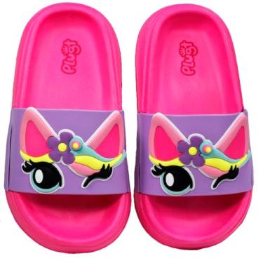 Imagem de Chinelo Slide Unicórnio Infantil Menina Original Nuvem Plugt Floquinho Antiderrapante Confortável (LIlás, BR, Criança de 4 a 8 anos, Faixa Numérico, 31, 32)
