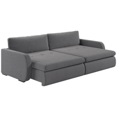 Imagem de Sofá Retrátil E Reclinável Zinia 1,60m Linho Cor Cinza 2323