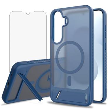 Imagem de Asuwish Capa de celular para Samsung Galaxy S24 Plus/S25 Plus S24+ S25+ 5G, compatível com Magsafe Magnetic, protetor de tela, suporte à prova de choque, capa protetora para celular S24Plus S 24+