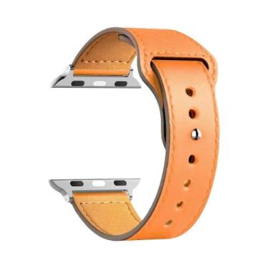 Imagem de Pulseira De Couro Unissex Para Apple Watch Series 8 9 3 4 5 6 SE 7 Ult