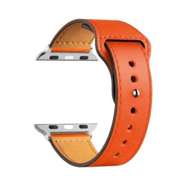 Imagem de Pulseira De Couro Unissex Para Apple Watch Series 8 9 3 4 5 6 SE 7 Ult
