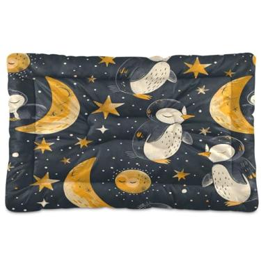 Imagem de SEHANY Cama de pinguins fofos para cães e gatos com fundo antiderrapante, caixa de canil, colchão macio para animais de estimação, lavável para cães pequenos, médios e grandes, gatos, 91 x 61 cm