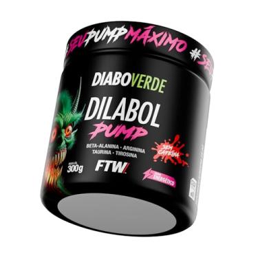 Imagem de FTW Diabo Verde Dilabol Pump 300g, Pré-Treino em Pó com Beta-Alanina, Arginina, Taurina, Tirosina, Zinco e Cromo, Sem Cafeína, Suplemento Alimentar (300g | Sabor Energético)