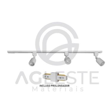 Imagem de Kit Trilho Com 3 Spot 5W 3000K Bivolt Branco - Luminatti
