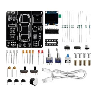 Imagem de predolo Kit de simulador de carro eletrônico faça você mesmo, projeto de solda para simulador de motorista de carro, projeto didático de soldagem leve para o