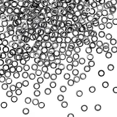 Imagem de Pndeyo 100 anéis Tippet, 2 mm, conectores de aço inoxidável para pesca com mosca, líderes de linha, perfil baixo, truta de água doce, salmão, tipo de peixe, bluegill, ferramenta de pesca Steelhead