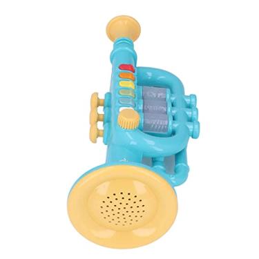 Imagem de Generic Design de Simulação de Brinquedo de Chifre de Educação Musical para 3 + Anos de Idade, Brinquedo de Flauta de Plástico Efeitos de Iluminação Dinâmicos Habilidades Musicais (Azul)