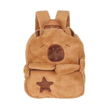 Imagem de MOCHILA COSTAL LUXCEL INFANTIL CAPIVARA 11" MARROM