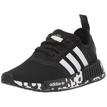 Imagem de adidas Originals Tênis infantil unissex NMD_r1, Núcleo preto/preto/Ftwr branco (refinado), 5 Big Kid