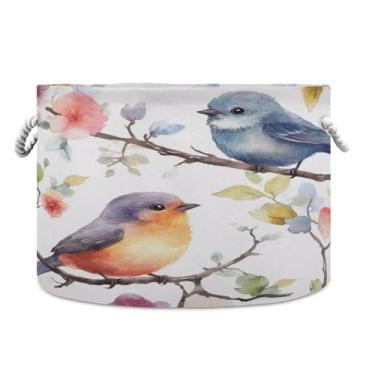 Imagem de WELLDAY Cesta de corda de algodão para bebês para sala de estar, lavanderia, berçário, travesseiros, decoração de casa