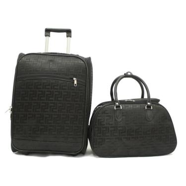 Imagem de Kit Mala De Viagem De Bordo Quadrada Com Rodinha + Mala de Mão-Masculino