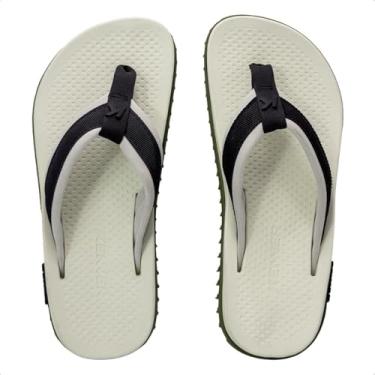 Imagem de Sandália Kenner Masculina Kivah Pro Cushy Verde Militar/Baunilha 1300040302-8 (DOV-08) 44/45