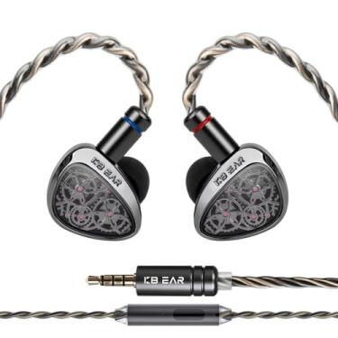 Imagem de keephifi Fones de ouvido intra-auriculares KBEAR TB-PRO, 10 mm PU+PEEK+Dome DD de alta resolução com fio, HiFi IEMs com cancelamento de ruído de 3,5 mm, cabo de 2 pinos intra-auriculares para músicos