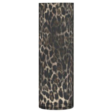 Imagem de JUZIHAI Vaso com estampa de pele de leopardo para flores, 9,9 cm x 30 cm, cilindro de plástico, moderno, vaso de flores para centro de mesa de casamento, decoração de casa