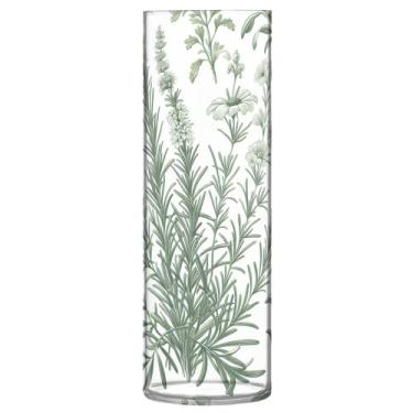 Imagem de JUZIHAI Vaso de plantas para flores 9,9 cm x 30 cm cilindro de plástico moderno vaso de flores para centro de mesa de casamento decoração de casa