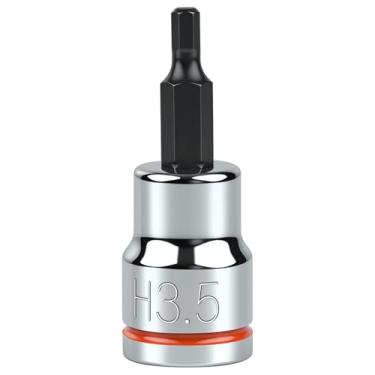 Imagem de JU JIAN TEC Soquete hexagonal de 3/20.3 cm, cabeça de aço de liga CR-V premium e S2 H3.5 totalmente polida, feita para automático/mecânico