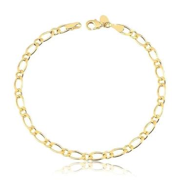Imagem de Pulseira Masculina Elos Zircônia Folheada A Ouro 18k