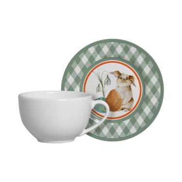 Imagem de Conjunto de 6 Xícaras de Chá com Pires Alleanza - Bunny - Alleanza Cer