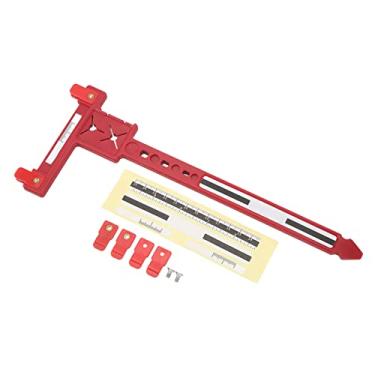 Imagem de KIMISS Régua T de Medição de Flecha para Ajuste Preciso de Composto e Recurvo - Ferramenta Essencial de Tiro Com para Melhor Desempenho de Tiro (Vermelho)