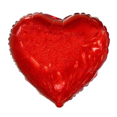 Imagem de Balão Metalizado Coração Holográfico Vermelho - 20 Polegadas