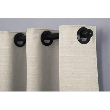 Imagem de Cortina de Linho Cru Ilhos Imbuia - 2.00m x 1.40m, Cortina Decorativa com Textura Natural, Ideal para Sala, Quarto e Escritório, Resistente e Fácil de Limpar (Palha)