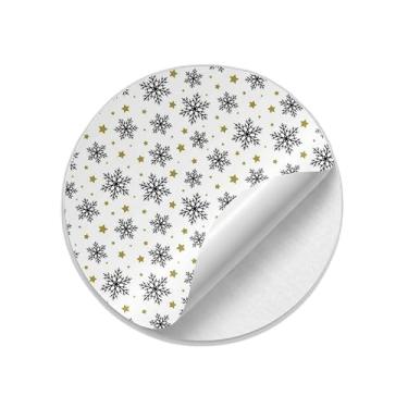 Imagem de Ladrilho Decorativo de Cerâmica Estampa Estrelas Negras Fundo Branco