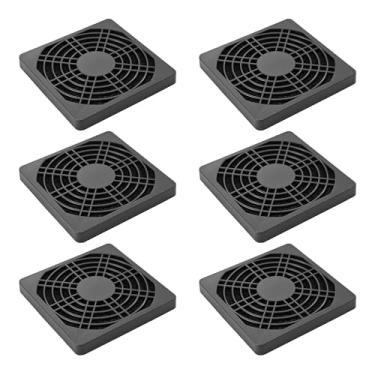 Imagem de AUXBC 6 peças 80 mm preto quadrado plástico capa de filtro de ventilador de resfriamento tela de malha à prova de poeira para PC computador gabinete servidor chassi ventilação grade protetor kit