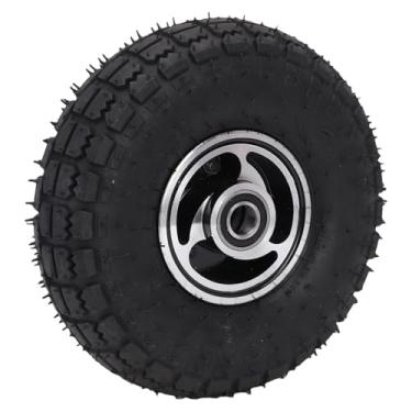 Imagem de Luocute Pneu de Carrinho de Mão de 10 Polegadas, Roda de Substituição de Borracha 3,5-4 Com Rolamentos 6204 e Banda de Rodagem Antiderrapante, para Carrinho de Caminhão de Mão Dolly