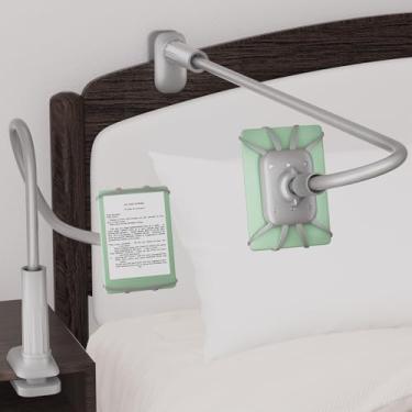 Imagem de Suporte de tablet pescoço de ganso para cama, suporte flexível ajustável para iPad, suporte Kindle para leitura na cama, compatível com Fire HD, iPad, Galaxy Tabs, Kindle, Switch, Tablet ou outros