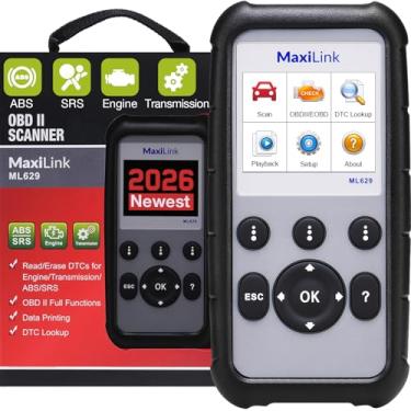 Imagem de Autel Scanner ML629 OBD2 ABS SRS Engine Transmission Diagnostica OBD II Full Functions Versão atualizada do ML619 para DIYers Professionals