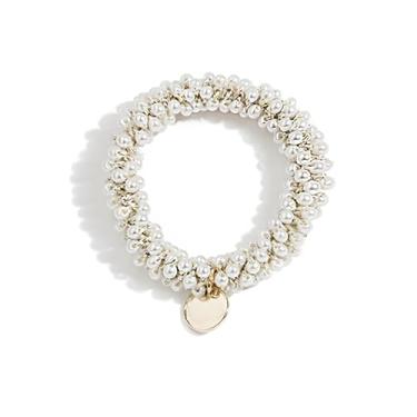 Imagem de Naturepernulo Pulseira de cabelo de pérola para mulheres, laços de cabelo de pérolas, elásticos elásticos, cordas de contas, acessórios de cabelo, Moderate type, Metal, Sem pedras preciosas