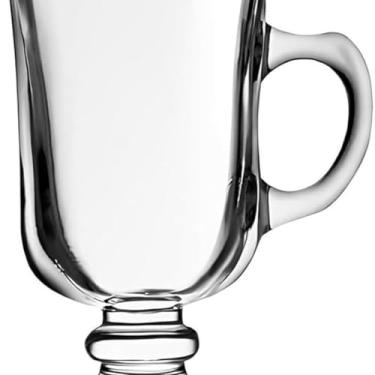 Imagem de Taça para Cappuccino em Vidro Transparente 230ml 14cm de Altura Base Pedestal Ideal para Café e Bebidas Quentes