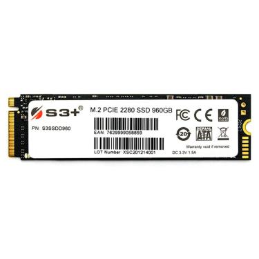 Imagem de SSD M.2 960GB S3+ - NVMe - Leitura: 2000MB/s - Gravação: 1900MB/s - S3SSDD960