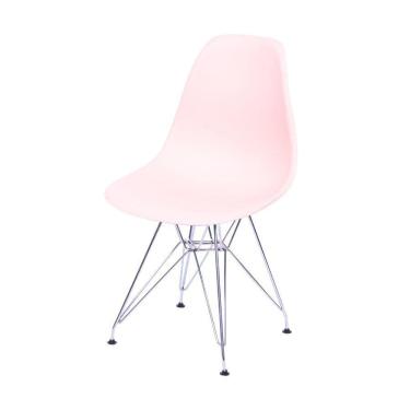 Imagem de Cadeira Boxbit Dkr Eames Base Cromada Salmão
