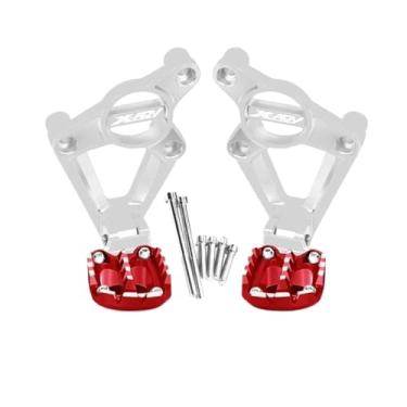 Imagem de Anti-derrapante Pedal Traseiro, Apoio Para Os Pés Dobrável, Apoio Para Os Pés Do Passageiro Para XADV XADV 750 2017-2019 2020(Silver Red)