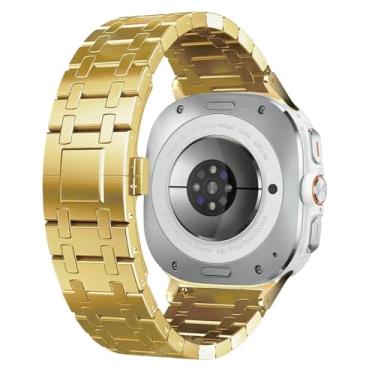 Imagem de Clouism Pulseira de aço inoxidável para Samsung Galaxy Watch 7 Ultra de 47 mm Correa para Watch Ultra de 47 mm, Watch Ultra 47mm, Ágata