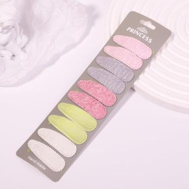 Imagem de 10 peças de grampos de cabelo para bebês meninas 5,5 cm estampa floral infantil infantil antiderrapante pequenos grampos de cabelo acessórios de presilhas de flores para bebês Gilrs (10 peças-F)