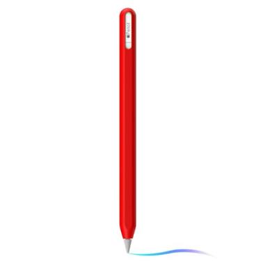 Imagem de Capa protetora de silicone para Apple Pencil (USB-C) com design ergonômico (vermelho)